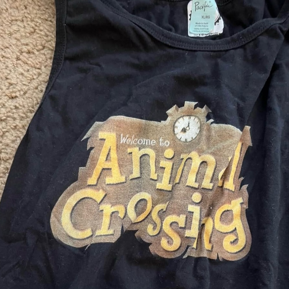 Animal Crossing Black Tank Top XL Lightly Used $10